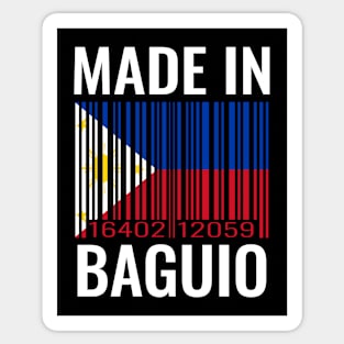 Made in Baguio Barcode Flag of the Philippines Sticker